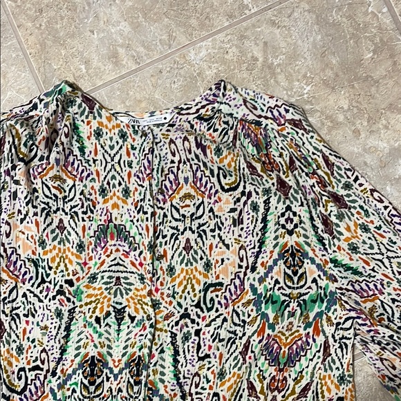Zara Multicolor Patterned Women's Top - Picture 1 of 4